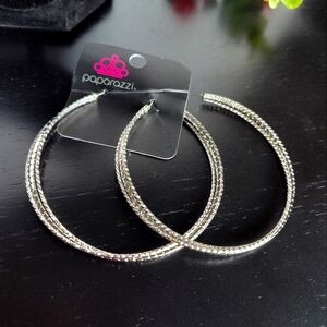Large Hoop Earrings "Watch & Learn" Paparazzi NWT
